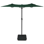 Ombrellone a Doppia Testa con LED Verde 316x145 cm