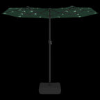 Ombrellone a Doppia Testa con LED Verde 316x145 cm