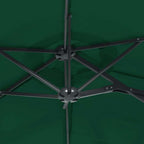Ombrellone a Doppia Testa con LED Verde 316x145 cm