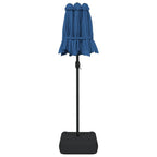 Ombrellone a Doppia Testa con LED Azzurro 316x145 cm