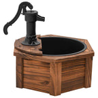 Fontana d'Acqua con Pompa 57x57x53 cm Legno Massello di Abete
