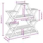 Portafiori 110x25x105 cm in Legno Massello di Abete