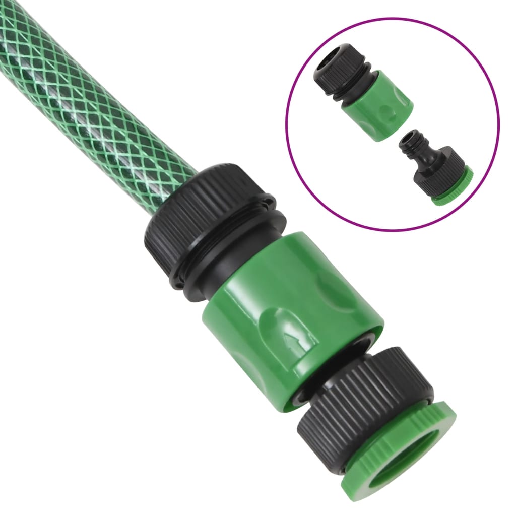 Set Tubo da Giardino con Raccordi Verde 0,75" 100 m in PVC