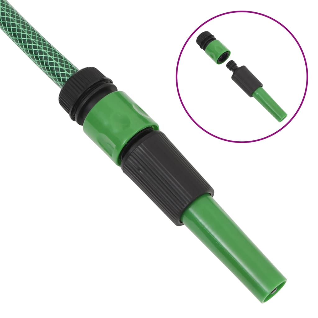 Set Tubo da Giardino con Raccordi Verde 0,75" 100 m in PVC