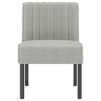 Sedia Pantofola Grigio Chiaro in Velluto