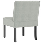 Sedia Pantofola Grigio Chiaro in Velluto