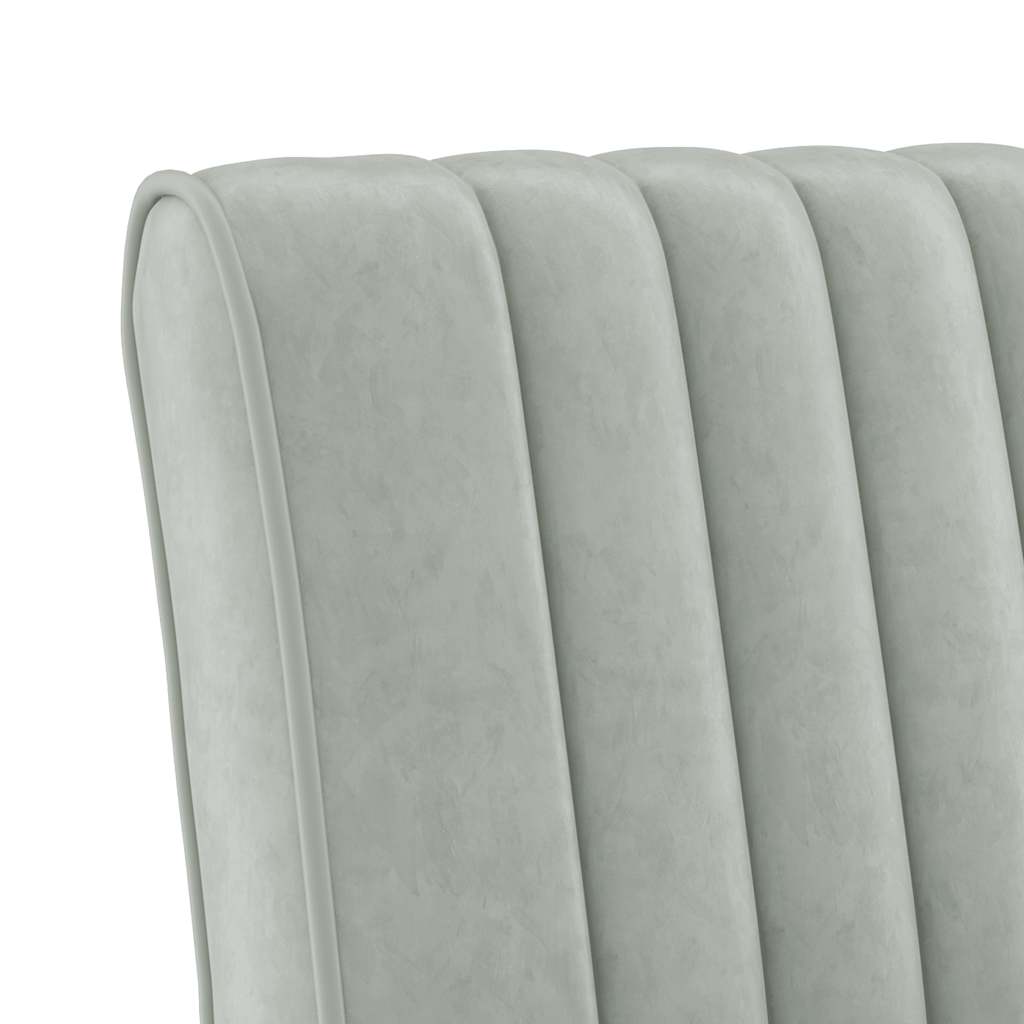 Sedia Pantofola Grigio Chiaro in Velluto