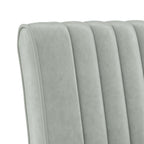 Sedia Pantofola Grigio Chiaro in Velluto