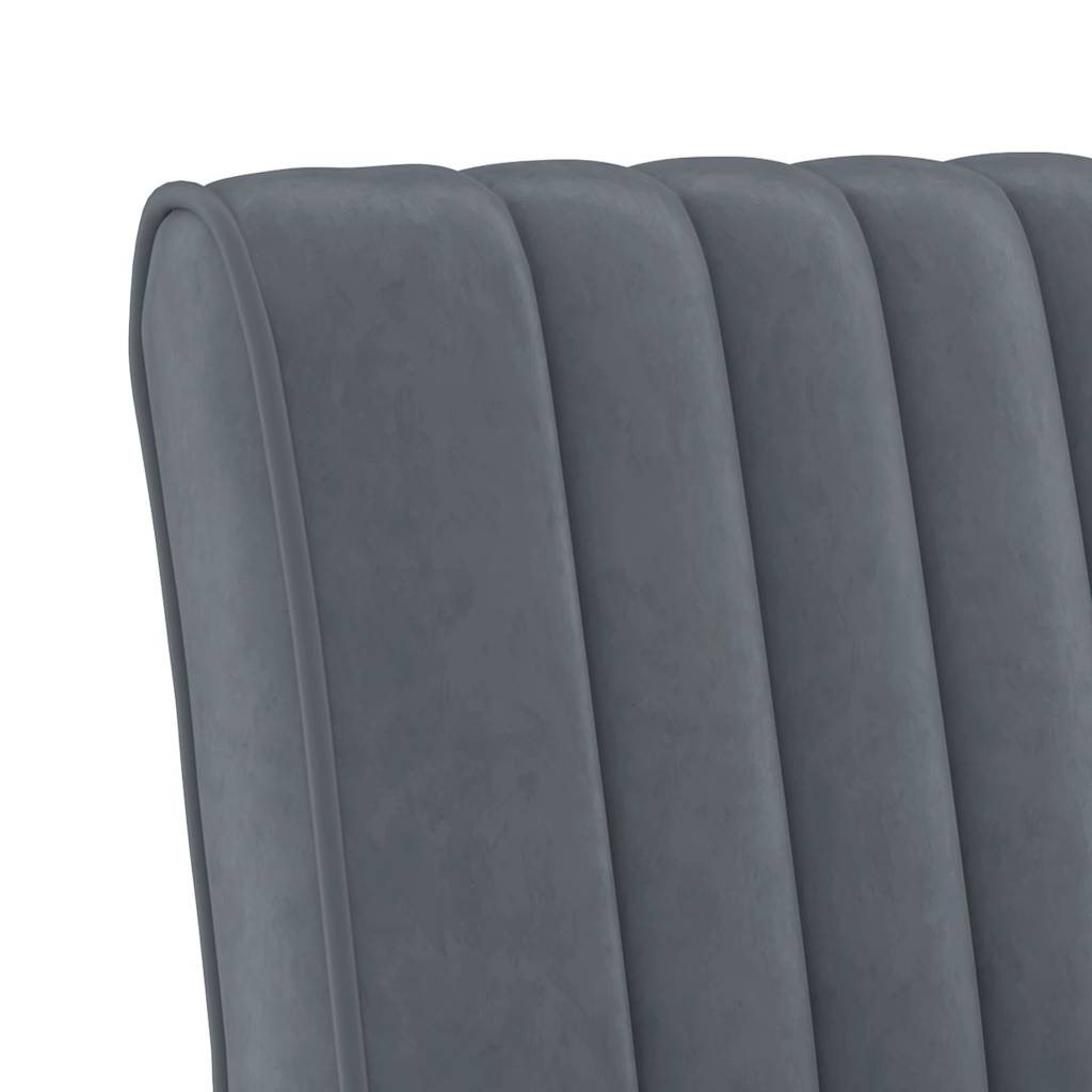Sedia Pantofola Grigio Scuro in Velluto