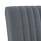 Sedia Pantofola Grigio Scuro in Velluto