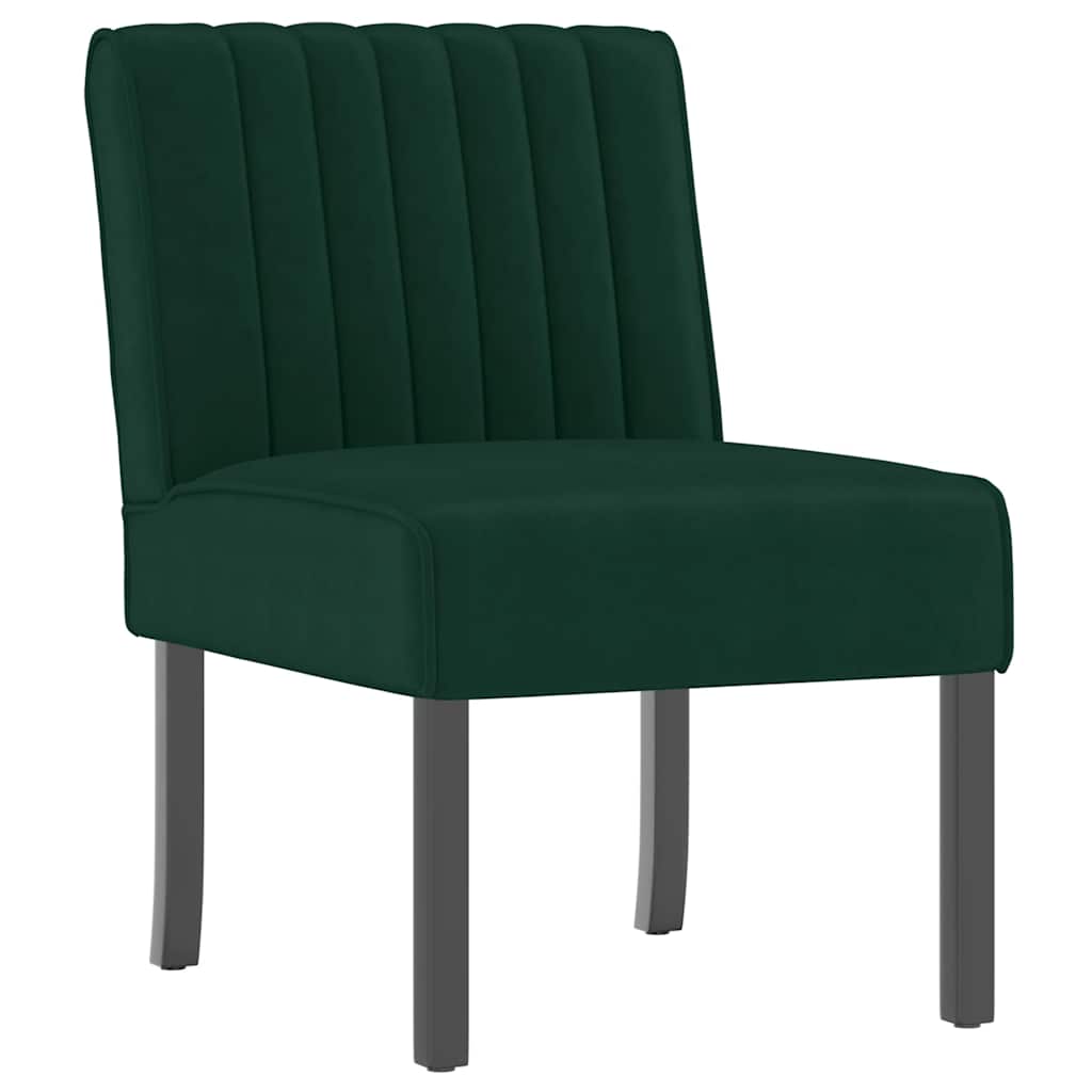 Sedia Pantofola Verde Scuro in Velluto