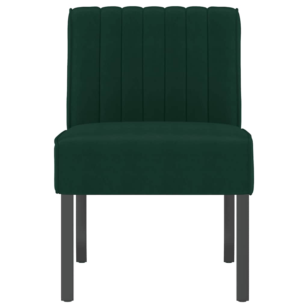 Sedia Pantofola Verde Scuro in Velluto