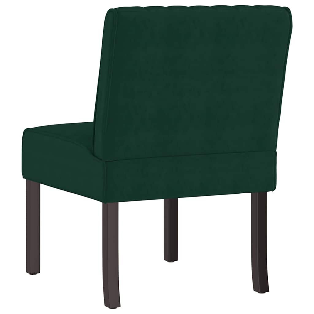 Sedia Pantofola Verde Scuro in Velluto