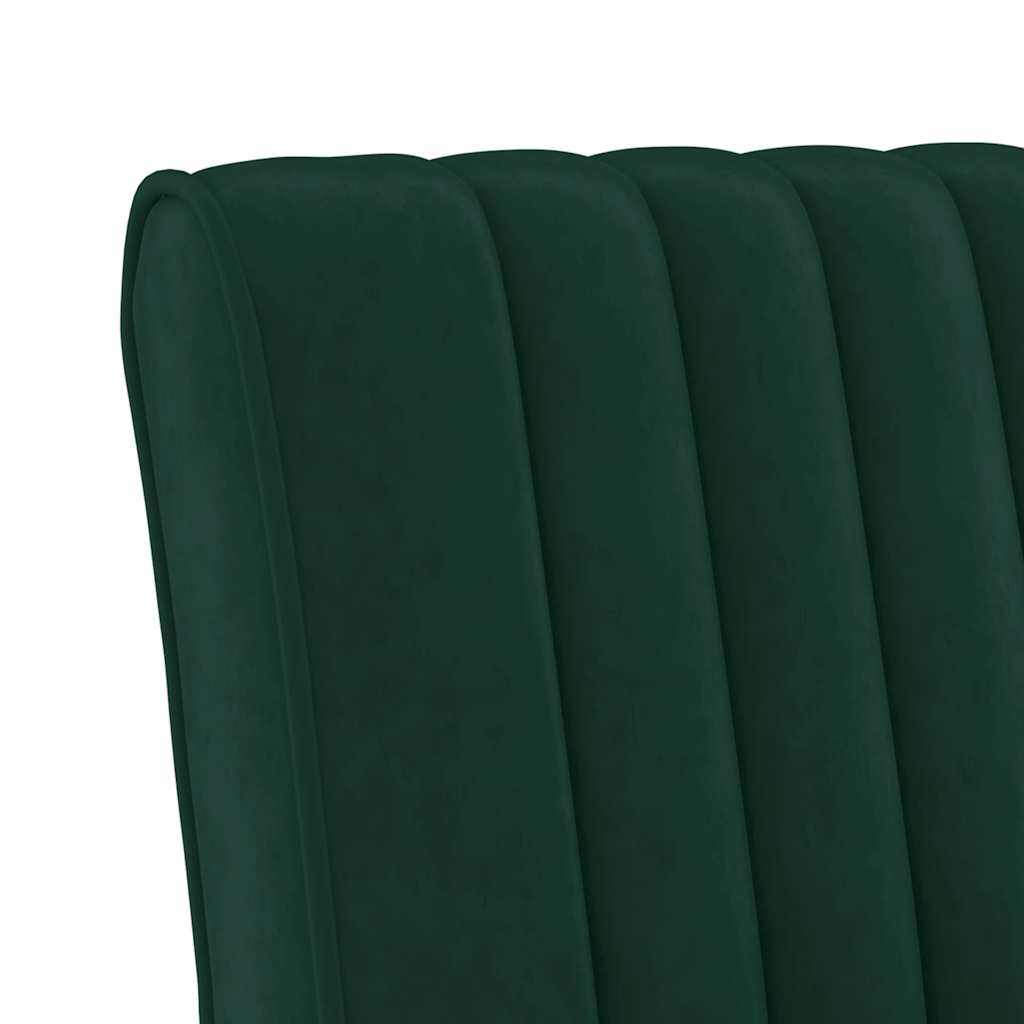 Sedia Pantofola Verde Scuro in Velluto
