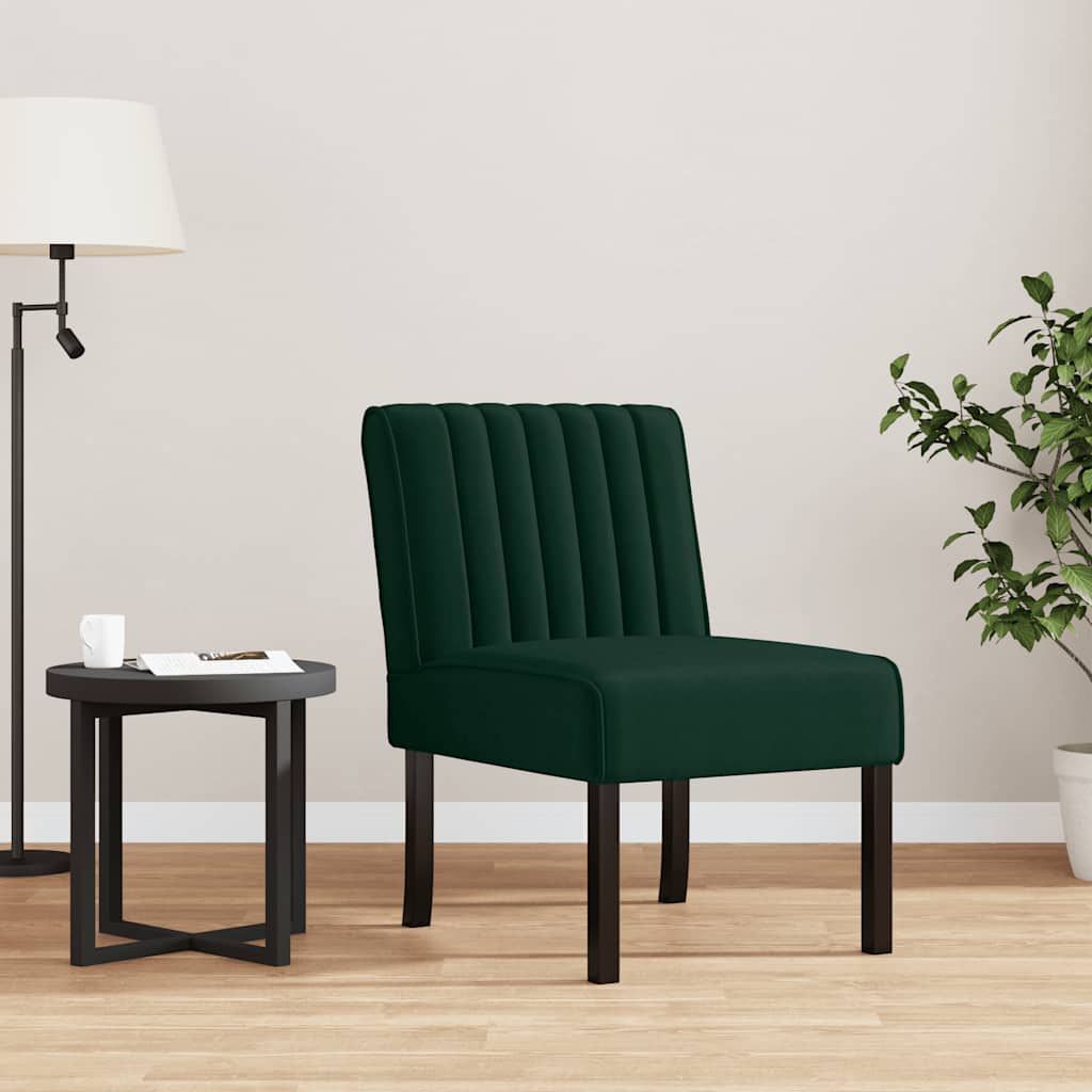 Sedia Pantofola Verde Scuro in Velluto