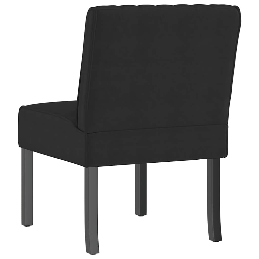 Sedia Pantofola Nera in Velluto