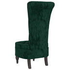 Sedia Schienale Alto Design con Bottoni in Velluto Verde Scuro