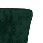 Sedia Schienale Alto Design con Bottoni in Velluto Verde Scuro