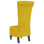 Sedia con Schienale Alto Design con Bottoni in Velluto Giallo