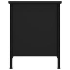 Mobile Porta TV con Ante Nero 60x35x45 cm in Legno Multistrato