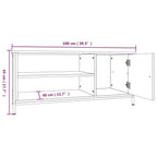 Mobile Porta TV Rovere Sonoma 100x40x45 cm in Legno Multistrato