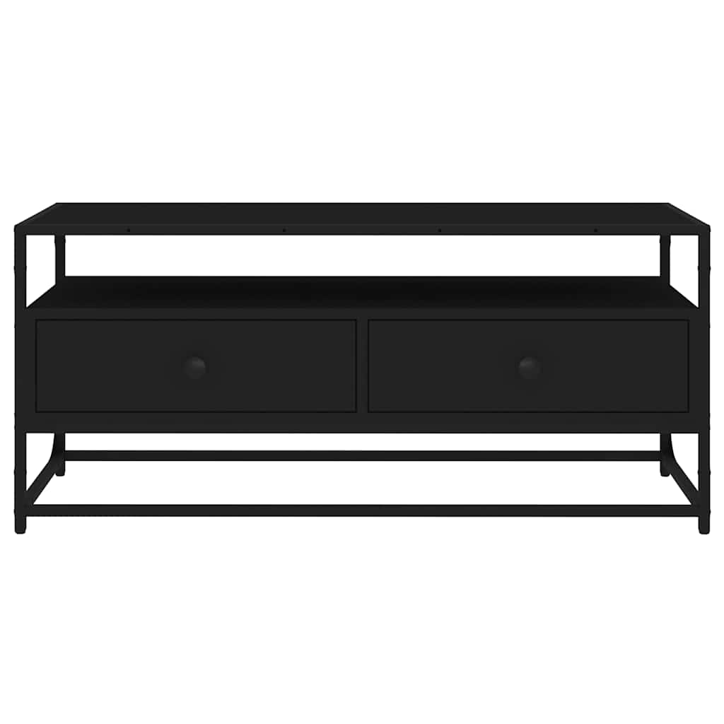 Mobile Porta TV Nero 100x35x45 cm in Legno Multistrato