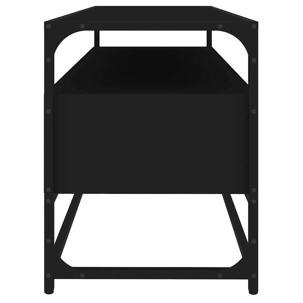 Mobile Porta TV Nero 100x35x45 cm in Legno Multistrato