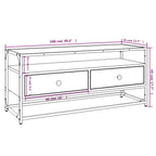 Mobile Porta TV Nero 100x35x45 cm in Legno Multistrato