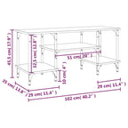 Mobile Porta TV Rovere Sonoma 102x35x45,5 cm Legno Multistrato