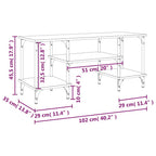 Mobile Porta TV Grigio Sonoma 102x35x45,5 cm Legno Multistrato