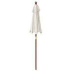 Ombrellone da Giardino con Palo in Legno Sabbia 196x231 cm
