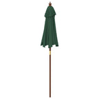 Ombrellone da Giardino con Palo in Legno Verde 196x231 cm