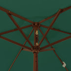 Ombrellone da Giardino con Palo in Legno Verde 196x231 cm