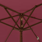 Ombrellone da Giardino con Palo in Legno Bordeaux 196x231 cm