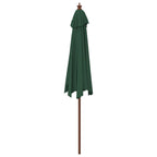 Ombrellone da Giardino con Palo in Legno Verde 299x240 cm