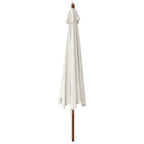 Ombrellone da Giardino con Palo in Legno Sabbia 400x273 cm