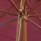Ombrellone da Giardino con Palo Legno Rosso Bordeaux 400x273 cm
