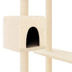 Albero per Gatti con Tiragraffi Crema 82 cm