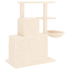 Albero per Gatti con Tiragraffi in Sisal Crema 83 cm