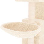 Albero per Gatti con Tiragraffi in Sisal Crema 83 cm