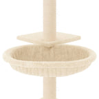 Albero per Gatti con Tiragraffi in Sisal Crema 72 cm