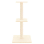 Albero per Gatti con Tiragraffi in Sisal Crema 73 cm