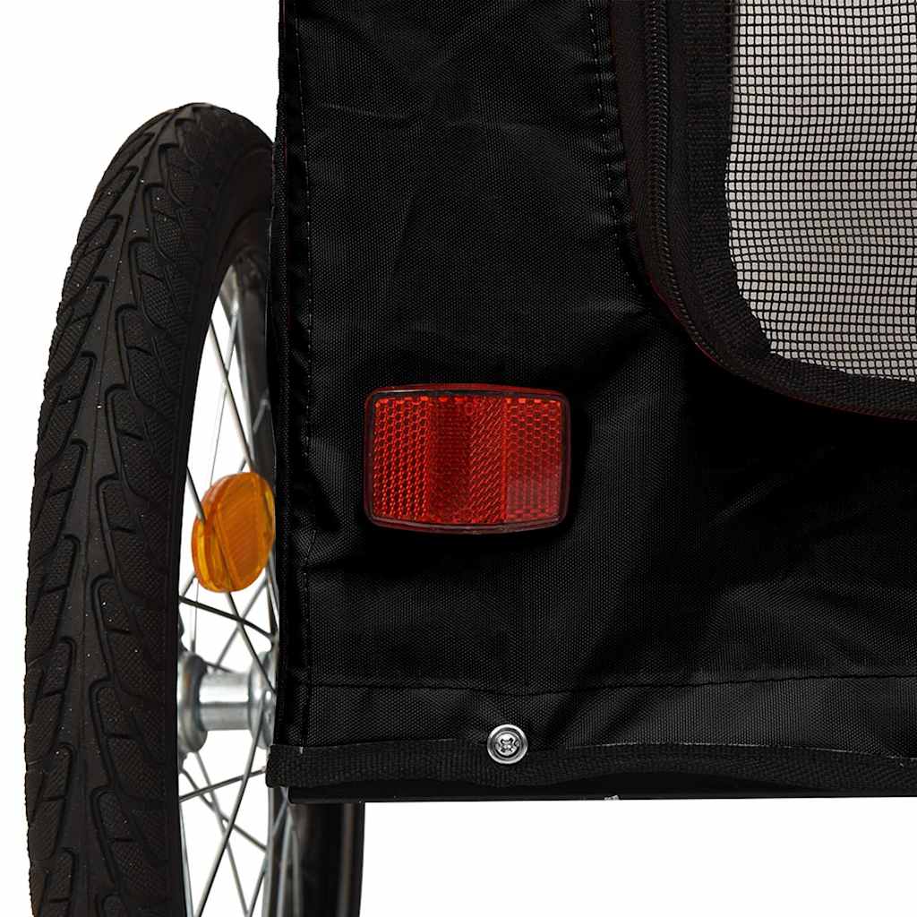 Rimorchio per bicicletta per animali domestici Nero