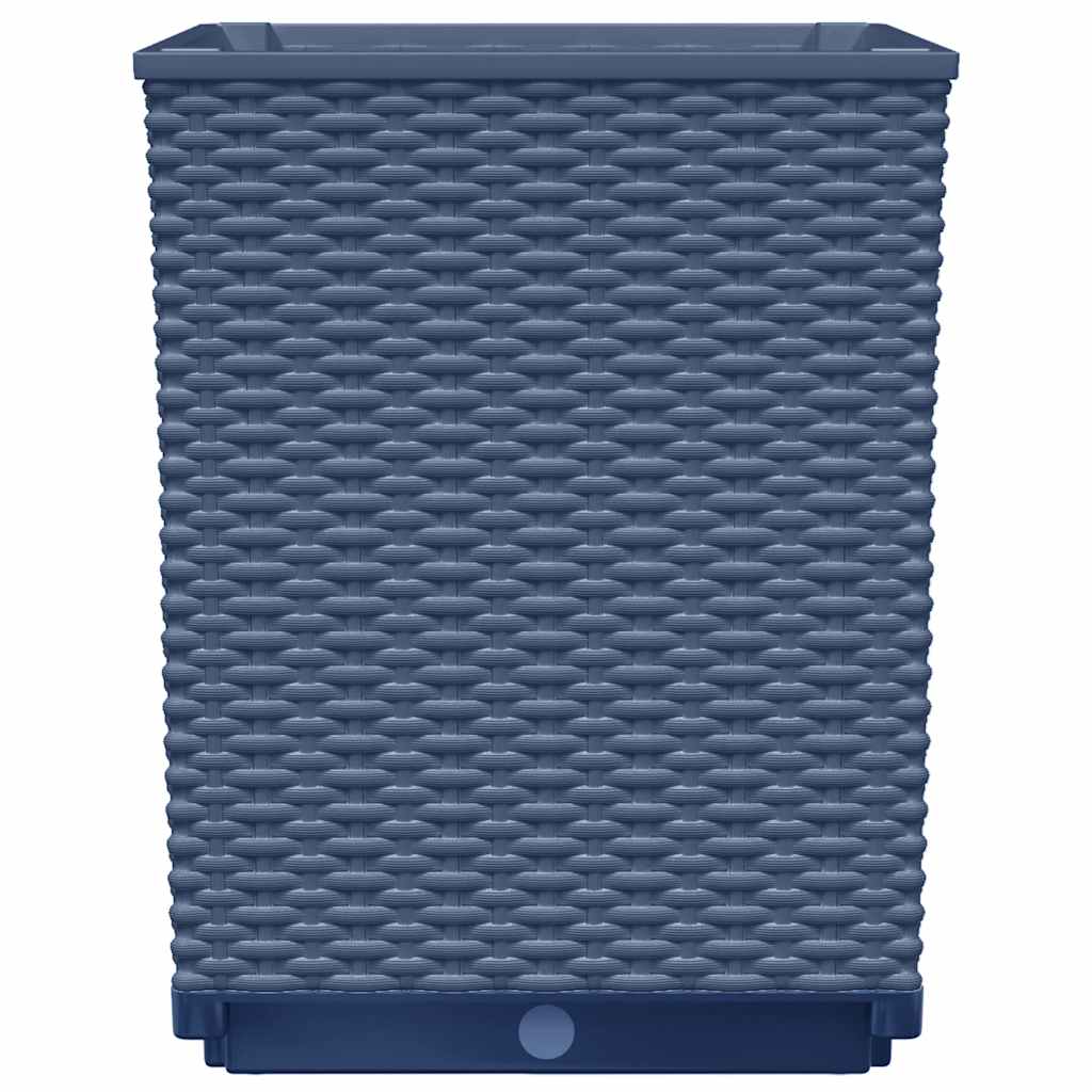 Fioriere 2 pz Grigio Blu 30x30x37 cm in Polipropilene