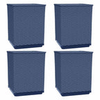 Fioriere 4 pz Grigio Blu 30x30x37 cm in Polipropilene