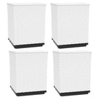 Fioriere 4 pz Bianche 30x30x37 cm in Polipropilene