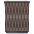 Fioriere 4 pz Marroni 30x30x37 cm in Polipropilene