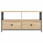 Mobile TV Rovere Sonoma 90x33x45 cm Legno Multistrato e Ferro