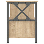 Mobile TV Rovere Sonoma 90x33x45 cm Legno Multistrato e Ferro