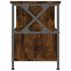 Mobile TV Rovere Fumo 90x33x45 cm in Legno Multistrato e Ferro